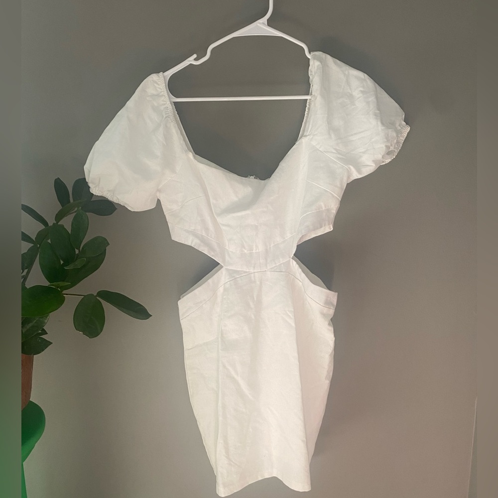 White mini dress